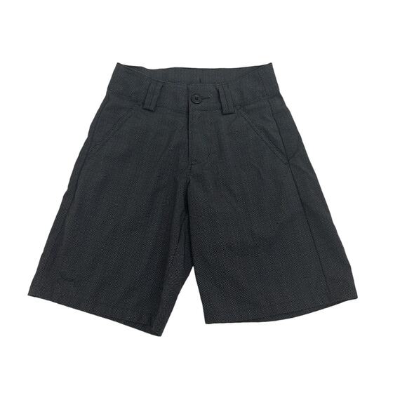 Under Armour Gray Herringbone Dri Fit Performance Shorts Size Youth XS (6/7) - Picture 1 of 3